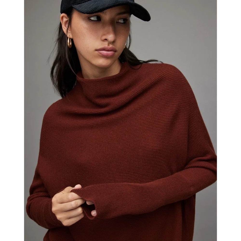 AllSaints | Cowl Turtleneck Sweater | Medium